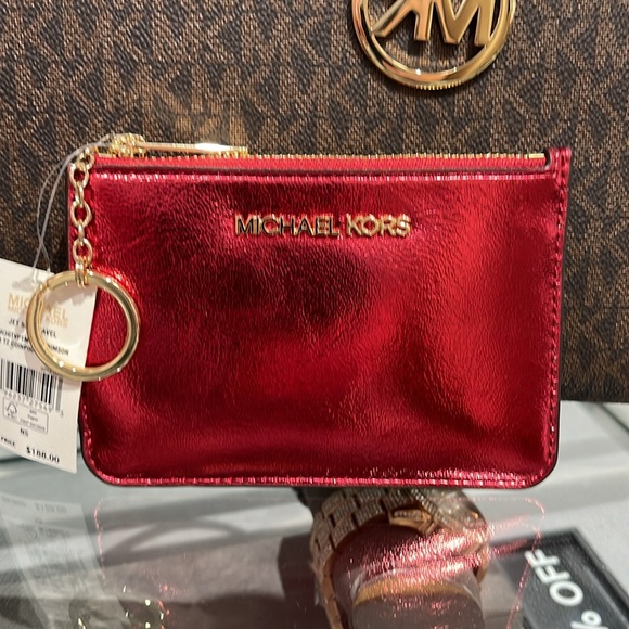 MICHAEL KORS
Jet Set Travel Small Top Zip Coin Pouch With ID
Crimson 
NWT - Picture 16 of 16